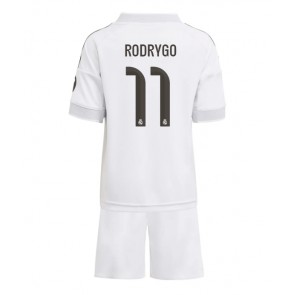 Real Madrid Rodrygo Goes #11 Hjemmebanetrøje Børn 2025-26 Kortærmet (+ Korte bukser)